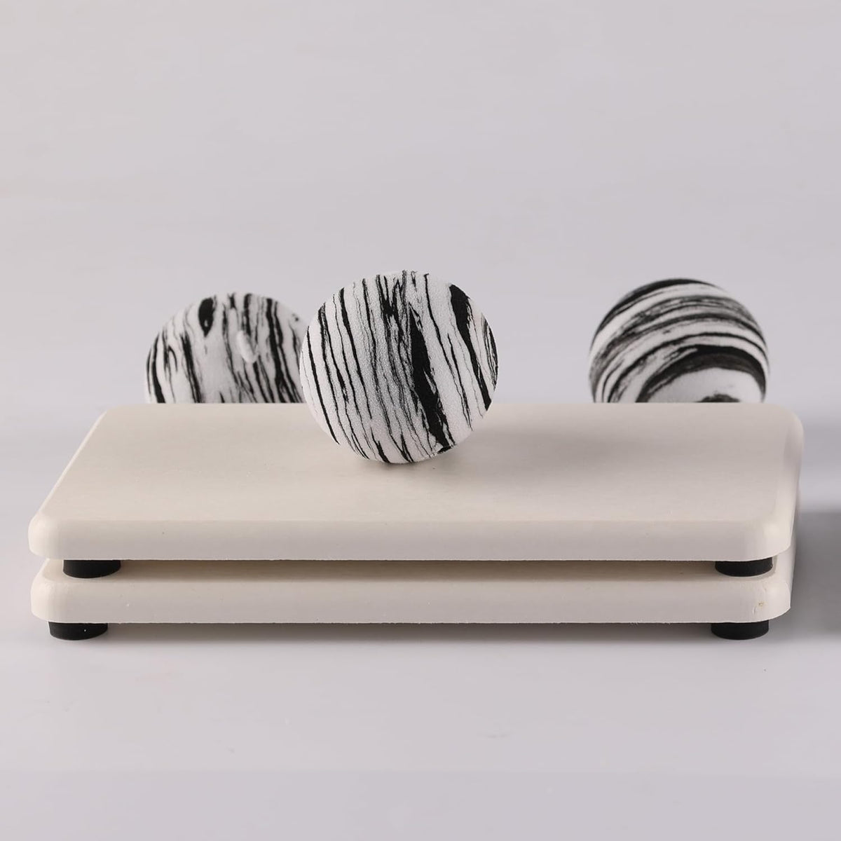 2 Pcs Water Absorbing Stone Trays, Kitchen/Bathroom Sink Soap Dish, Diatomite Tray Used for Hand