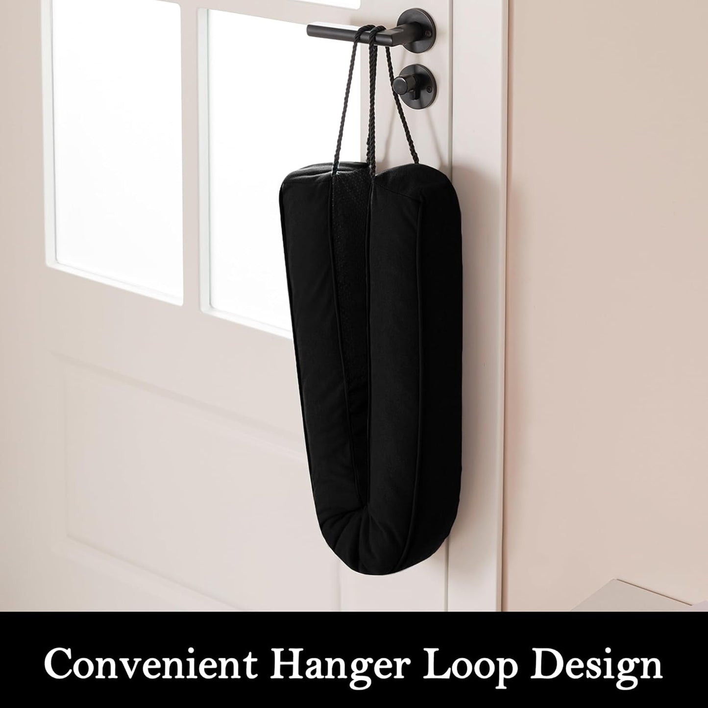 Sunolga 84" Door Draft Stopper Blocks Hot and Cold Air with Removable Washable Cover for Gaps Up to