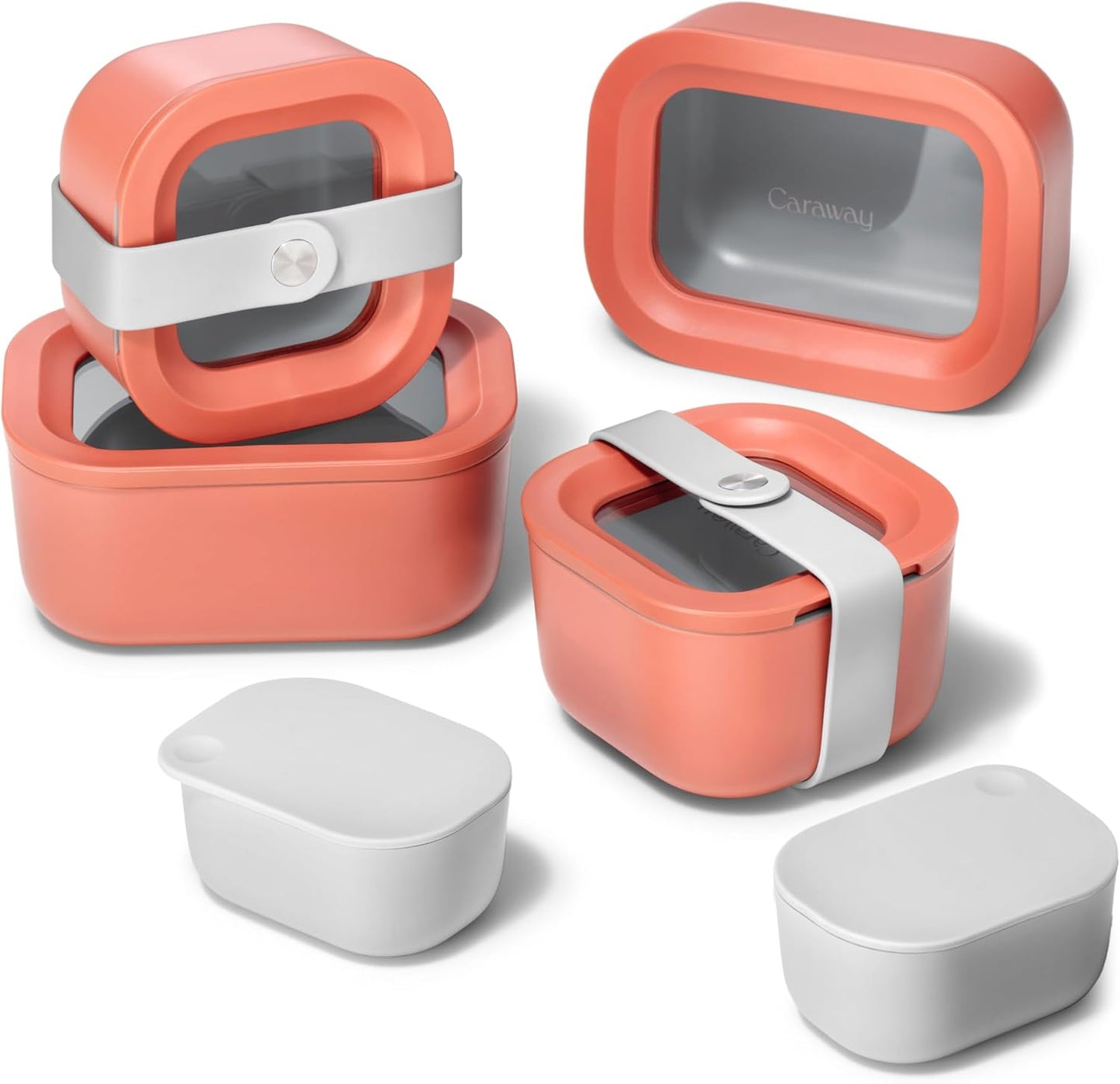 Caraway Mini Food Storage 11pc Set - Glass Storage Containers for Food - Non-Toxic Ceramic-Coated
