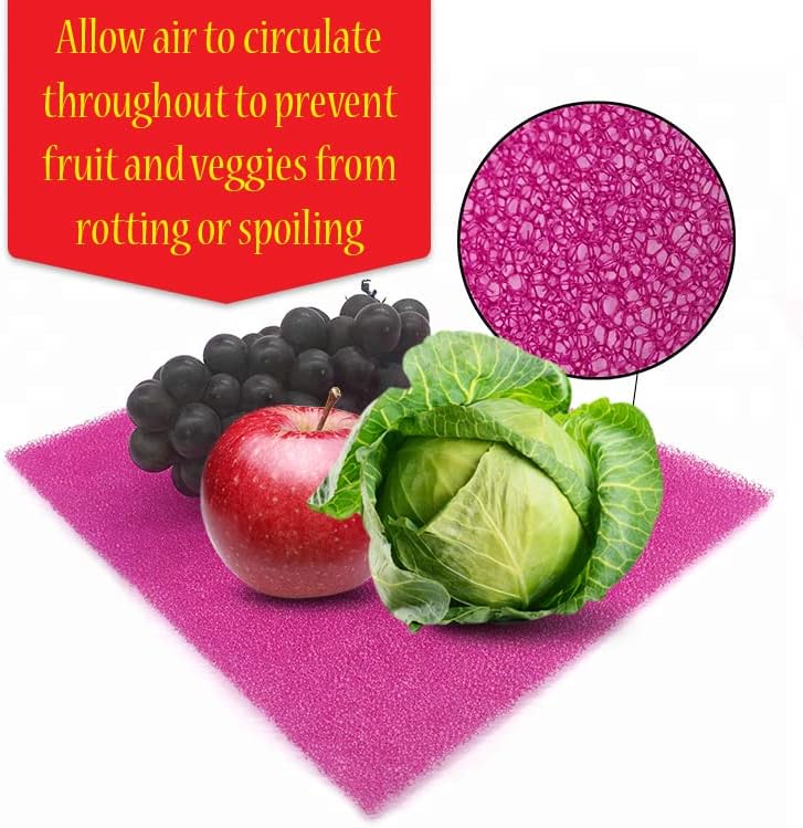Dualplex® Fruit & Veggie Life Extender Liner for Fridge Refrigerator Drawers, 12x15 Inches (4 Pack)