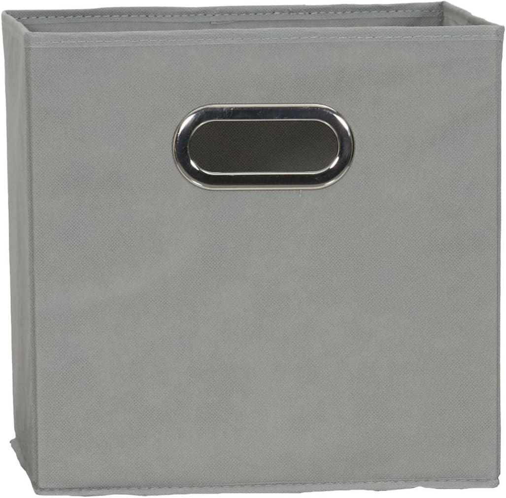 Household Essentials 84-1 Foldable Fabric Storage Bins | Set of 6 Cubby Cubes with Handles | Gray