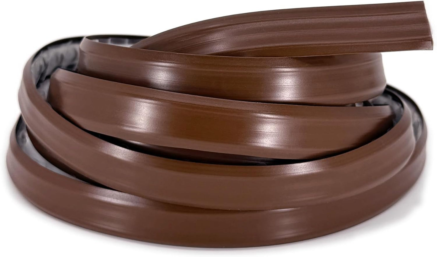 InstaTrim The Original Flexible Trim - 10ft Dark Brown 1/2" Wide Caulk Tape - Adhesive Trim with
