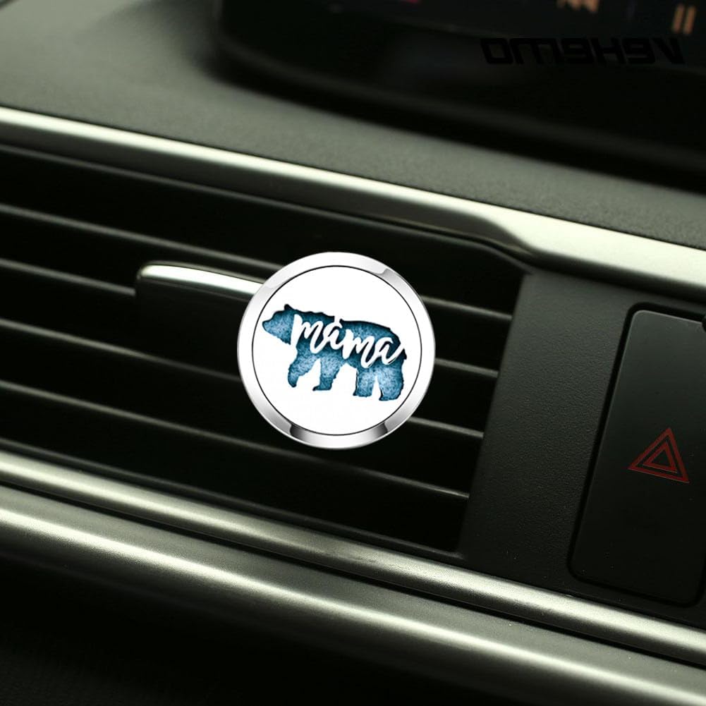30mm Mama Bear Car Diffuser Vent Clip Essential Oil Aromatherapy Air Freshener Vent Clips Car