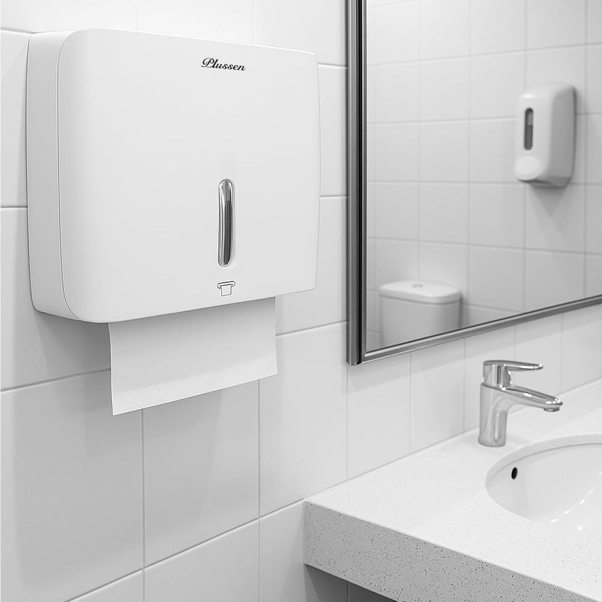 Commercial Paper Towel Dispenser Wall Mount with Key Pack of 2 Plastic 10⅞” Length X 8¼” Height X