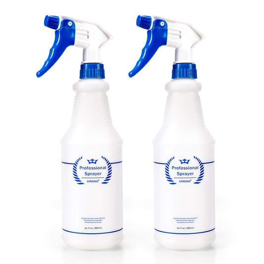 Plastic Spray Bottle 2 Pack, 32 Oz, All-Purpose Heavy Duty Spraying Bottles Leak Proof Mist Empty