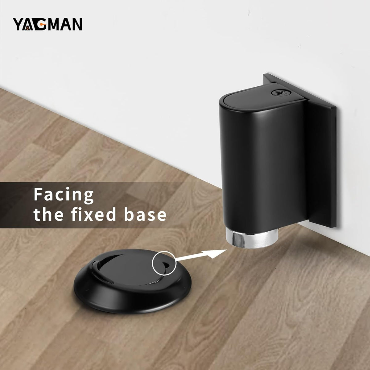 3 Pack Magnetic Door Stoppers Retractable Bottom of Door Holder No Drilling Mount Floor Door Stop