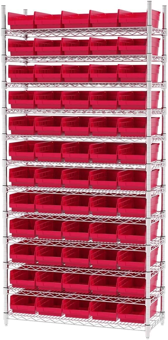 Akro-Mils 30130 Plastic Shelf Bins, Heavy Duty Storage Bins for Garage, Closet, and Drawer