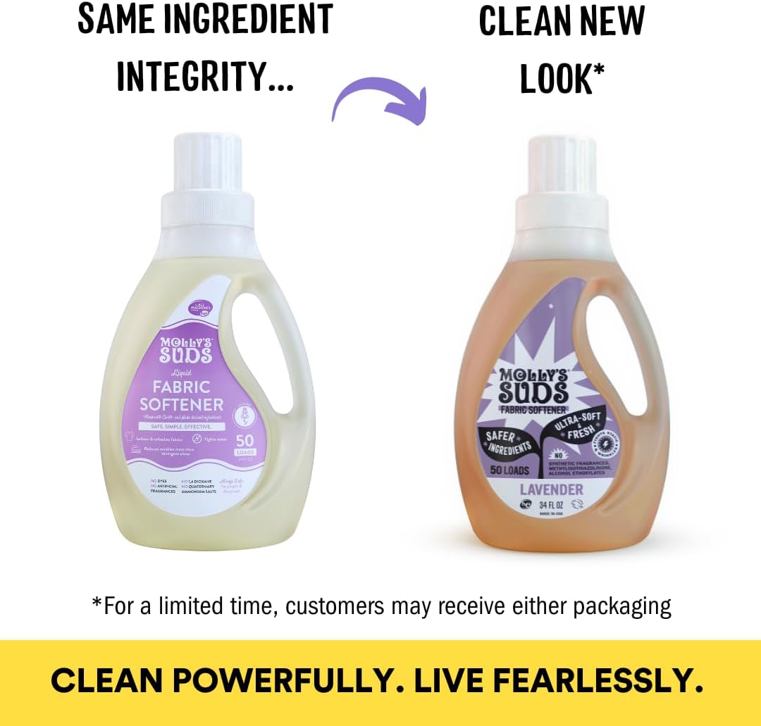 Molly’s Suds Fabric Softener Liquid for Sensitive Skin | Vinegar-Powered, Infused with Essential