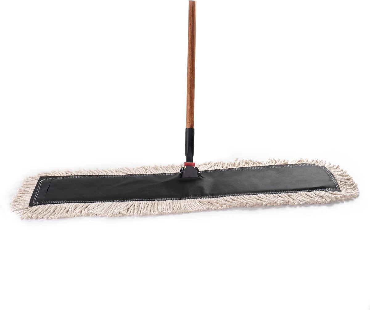 Matthew Cleaning 36'' High Strength Disposable Dust Mop Cotton Cut-end Yarn Mop Replacement Heads