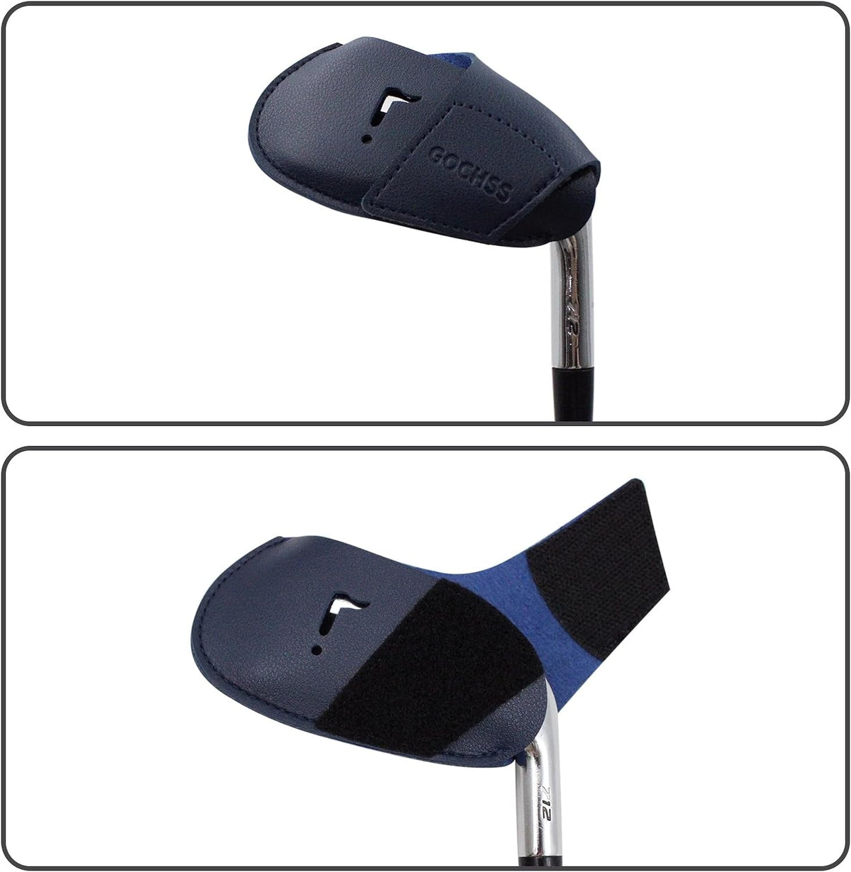 I Golf Iron Headcovers 10pcs PU Fit Both Right-Handed Clubs Golf Club Protector for Titleist