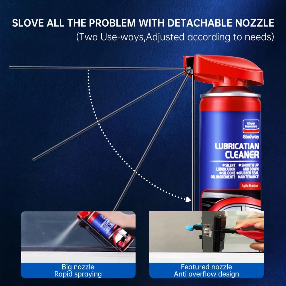 Glodway Specialist Silicone Lubricant Spary,Garage Door Lubricant Oil,with Smart Straw Sprays 2