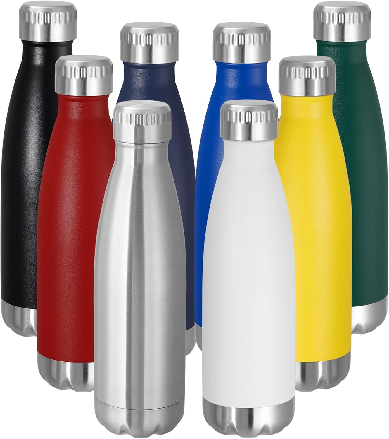 VEGOND 17oz Stainless Steel Water Bottles Bulk, Reusable Metal Sports Water Bottle Keeps Drink Hot
