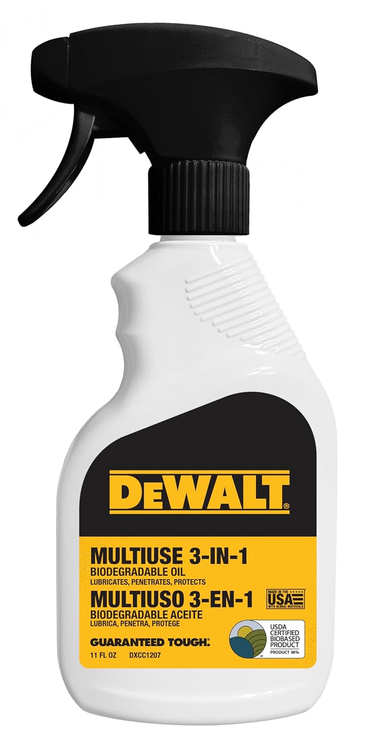 DEWALT 3 in 1 Multi Purpose Biodegradable Penetrating Oil – Professional Grade Lubricant for
