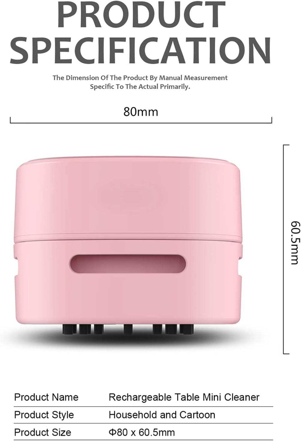 ODISTAR Desktop Vacuum Cleaner, Mini Table dust Sweeper Energy Saving,High Endurance up to 400