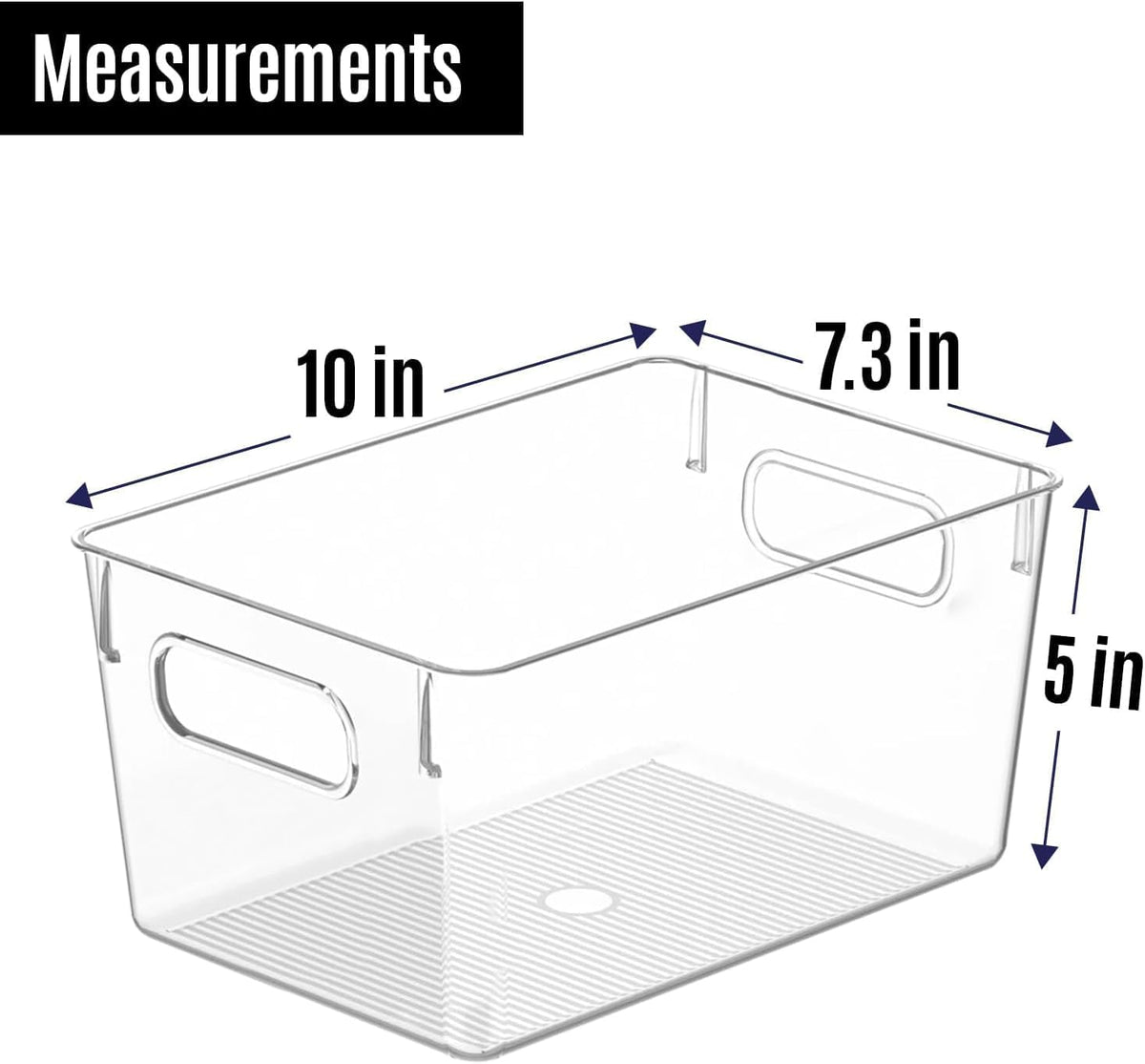 Clear Plastic Storage Bins, Pantry Organizers and Storage Containers Fridge Organizer Bins for
