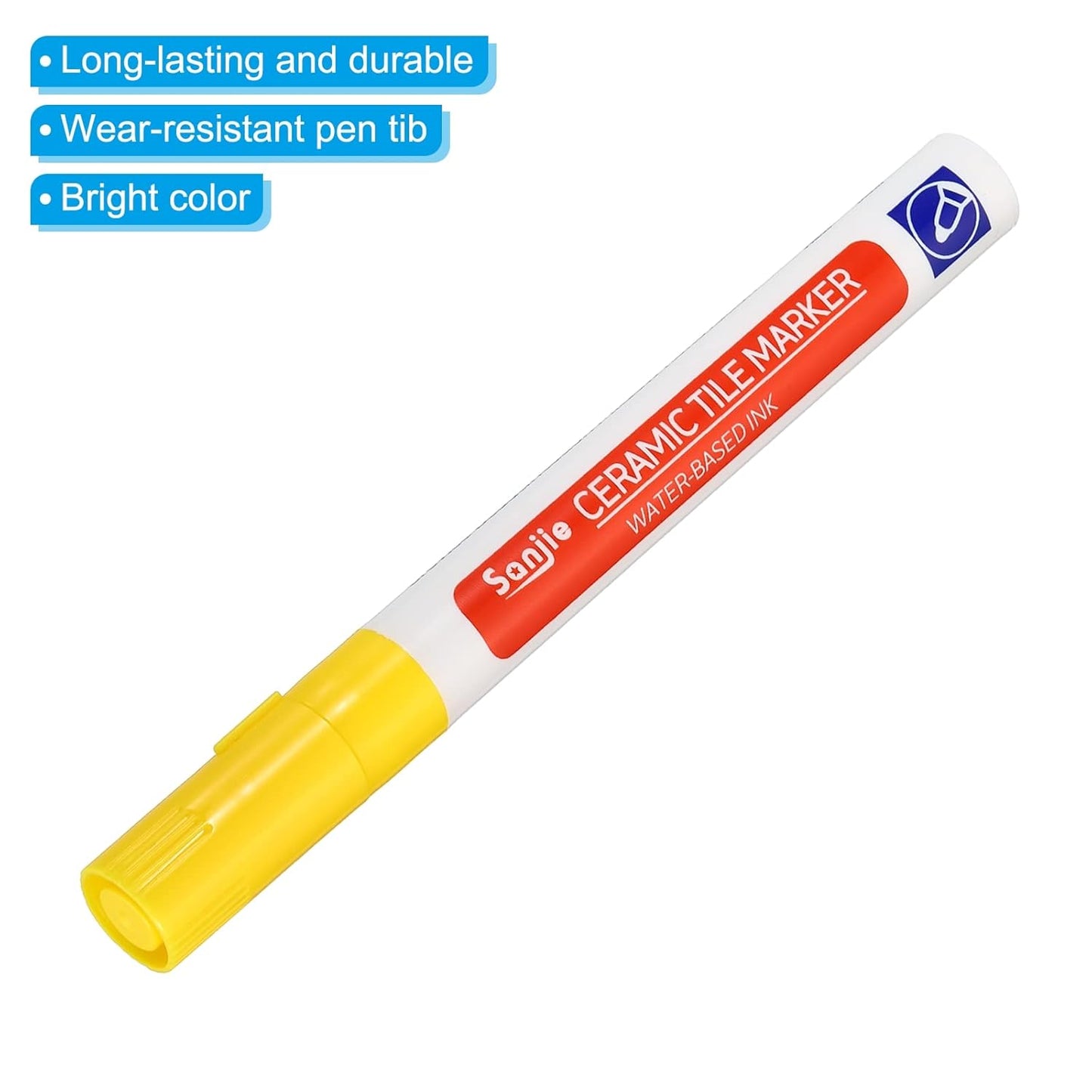 PATIKIL Grout Pen, 4 Pack Yellow Tile Marker Waterproof Grout Sealer Pen Tile Repair Pens Paint
