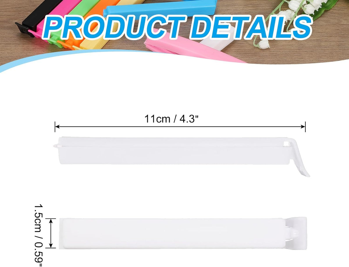 PATIKIL Sealing Clips 4.3 Inch, 10 Pack Reusable Plastic Bag Clip Clamp Sealer for Food Storage