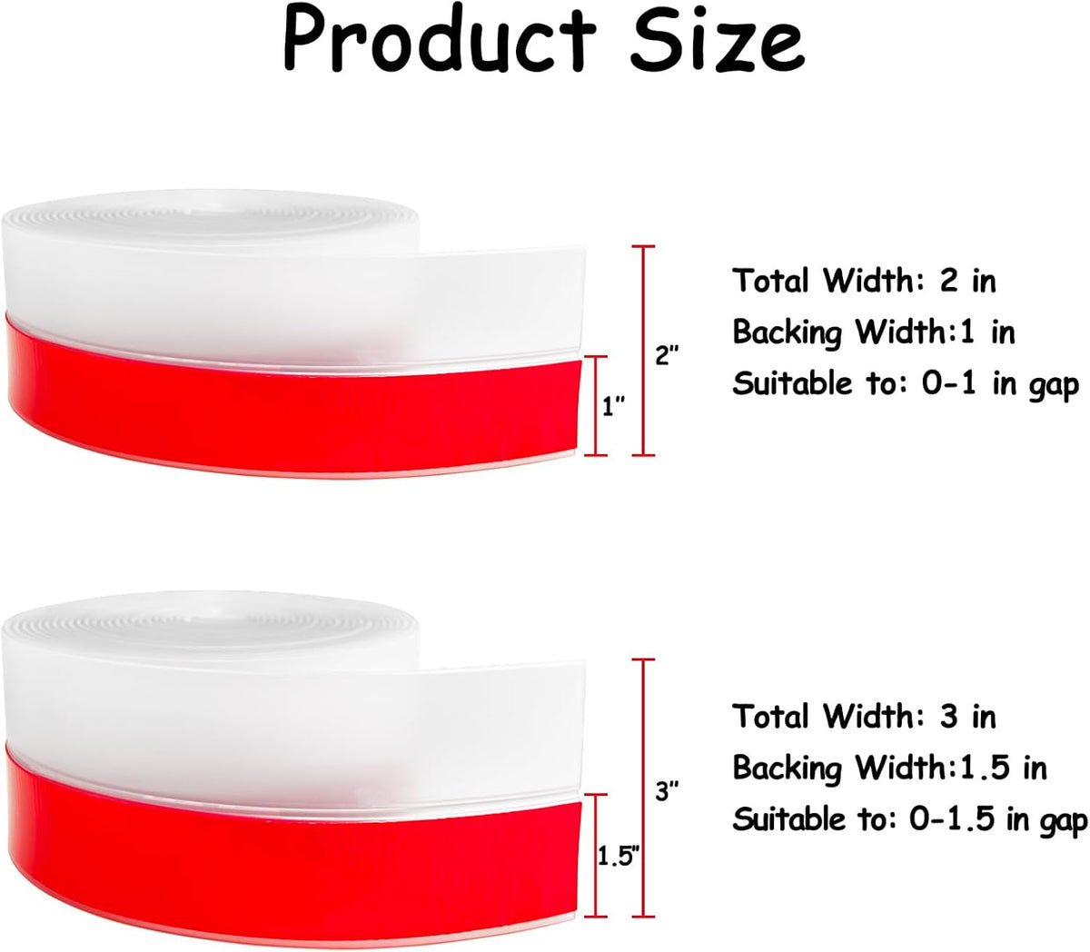 Silicone Weather Stripping, Door Draft Stopper Window Seal Strip for Gaps of Door & Windows, Garage