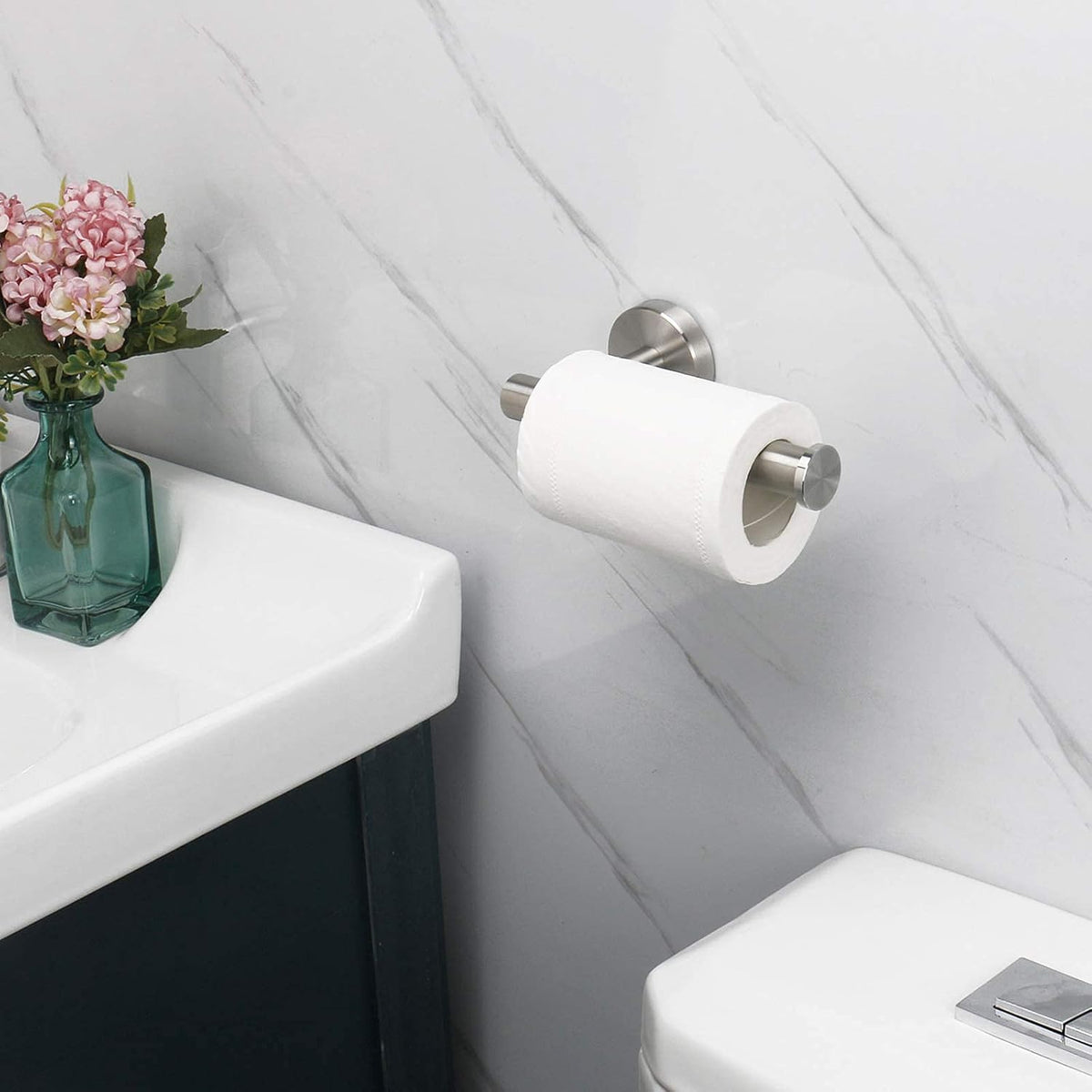 NearMoon Bathroom Toilet Paper Holder, Premium SUS304 Stainless Steel Rustproof Wall Mounted Toilet