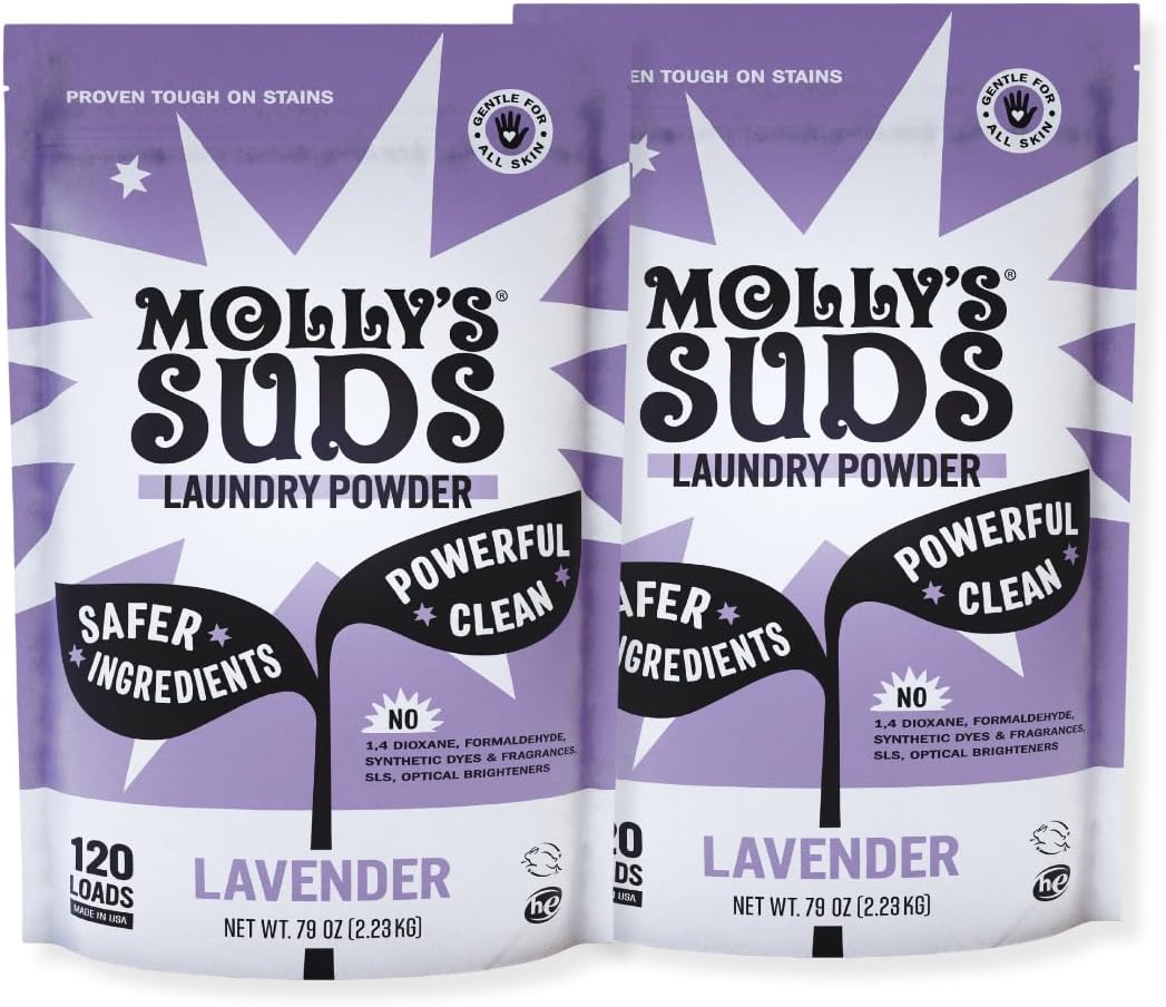 Molly's Suds Original Laundry Detergent Powder | Clean Laundry Detergent Powder for Sensitive Skin