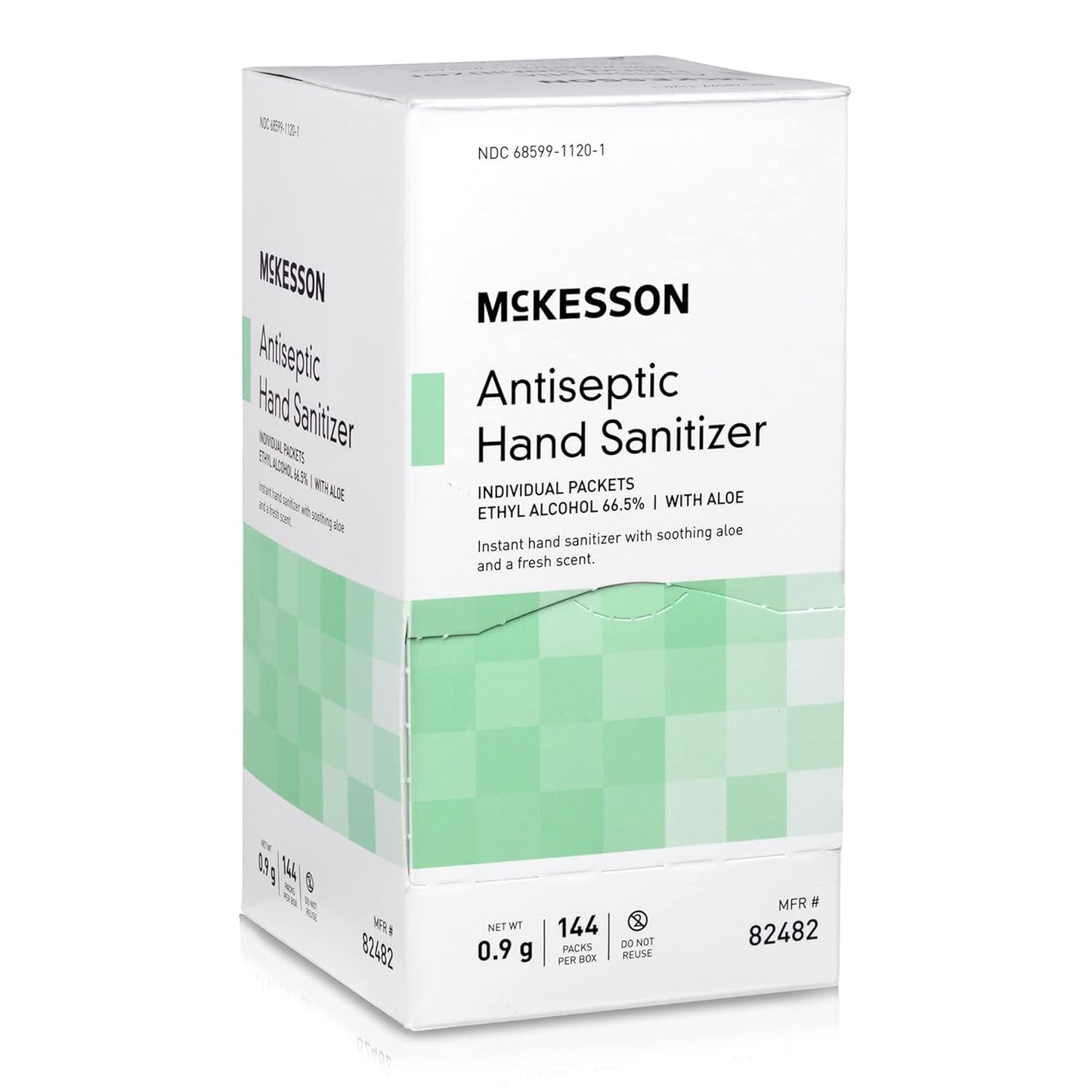 McKesson Hand Sanitizer Gel with Aloe [144 Count] Travel Size, Single Packets, Individually Wrapped