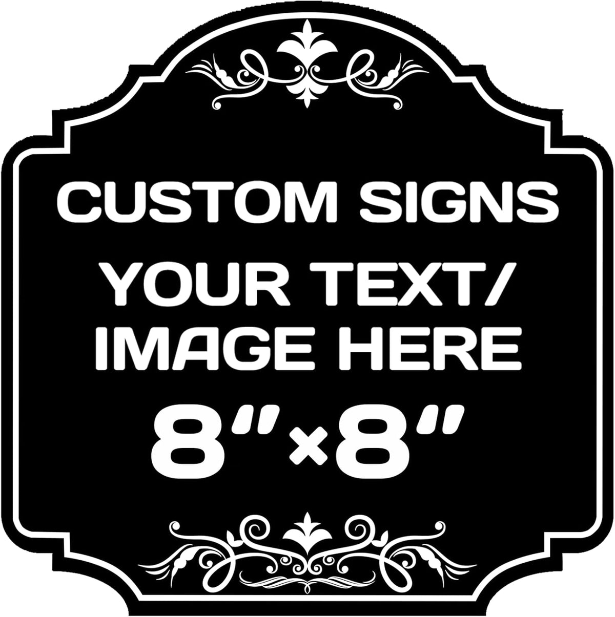 Personalized Aluminum Metal Signs - Weatherproof, Custom Text & Picture, Multiple Sizes, Hazard