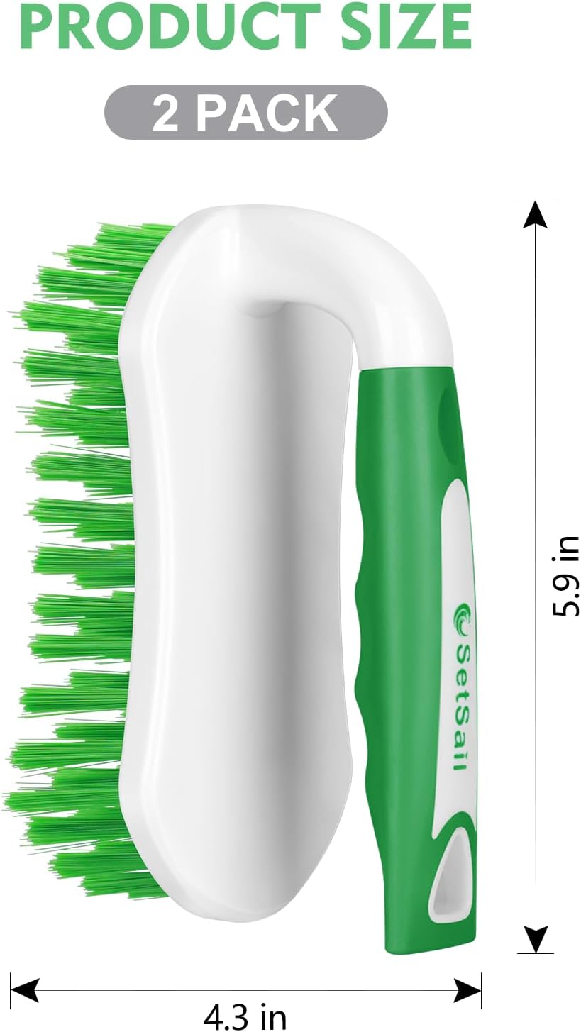 SetSail Scrub Brush, Heavy-Duty Scrub Brushes for Cleaning with Stiff Bristles Cleaning Brush for