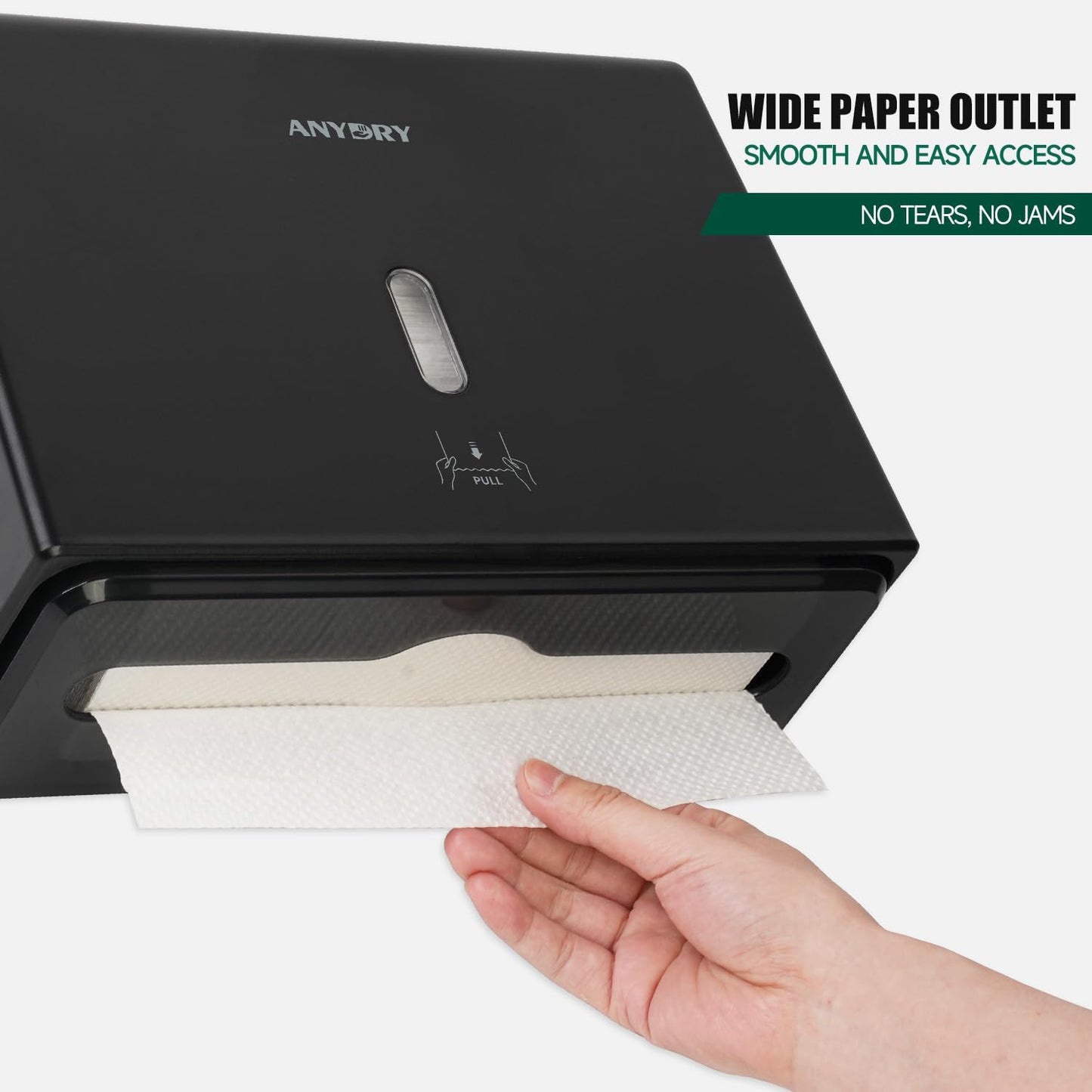 Wall-Mounted Paper Towel Dispenser – Fits Tri-Fold Towels up to 10x3.1 Inches, Holds 200 Sheets