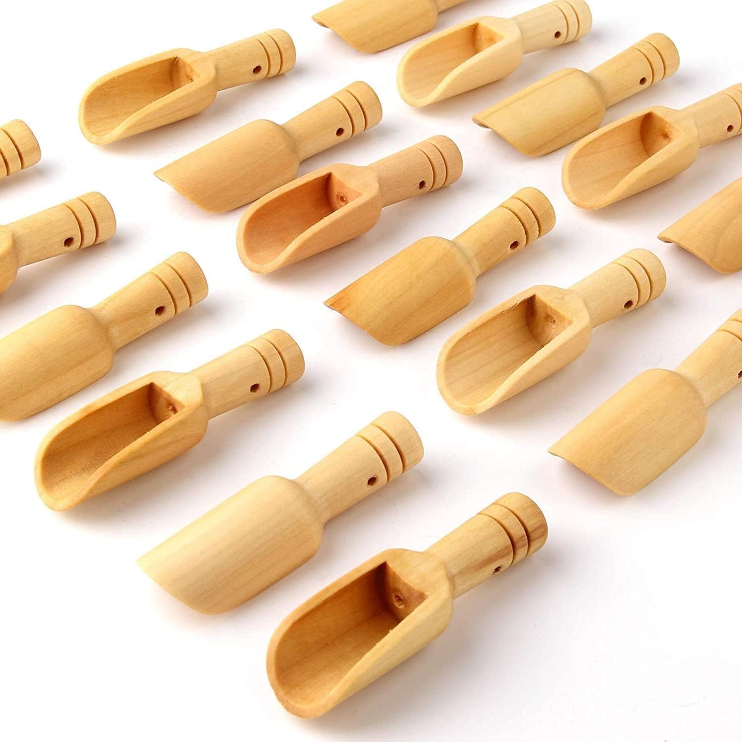 8pcs Mini Wooden Spoons，Mini Bamboo Spoons for Bath Salts, tea scoop, Washing Powder spoon，wooden