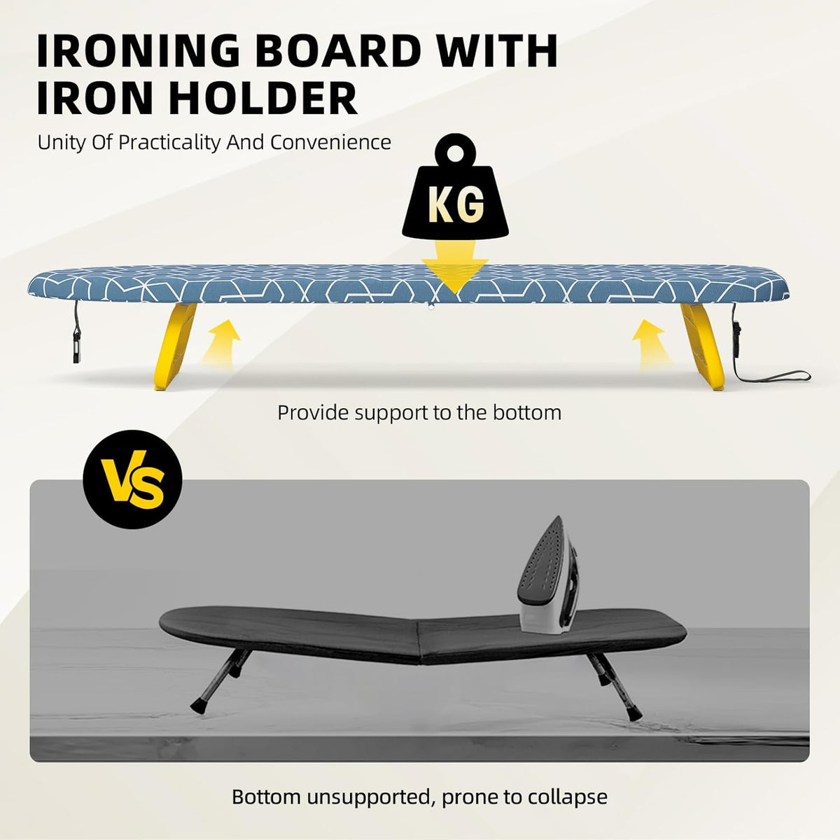 Small Ironing Board Tabletop, Foldable Mini Ironing Board, Table top Ironing Boards Small with