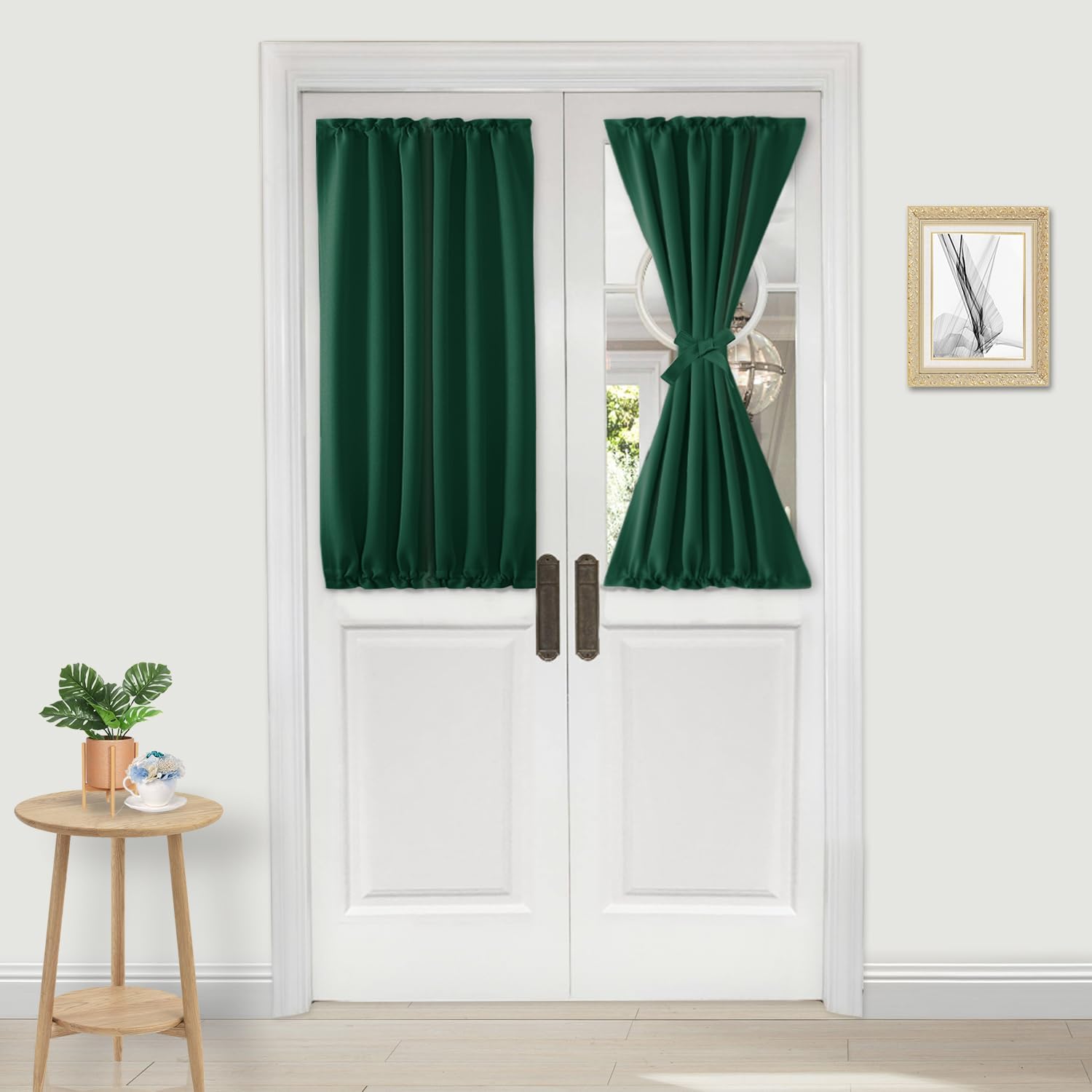 DWCN French Door Curtains – Rod Pocket Thermal Blackout Curtain for Window/Patio