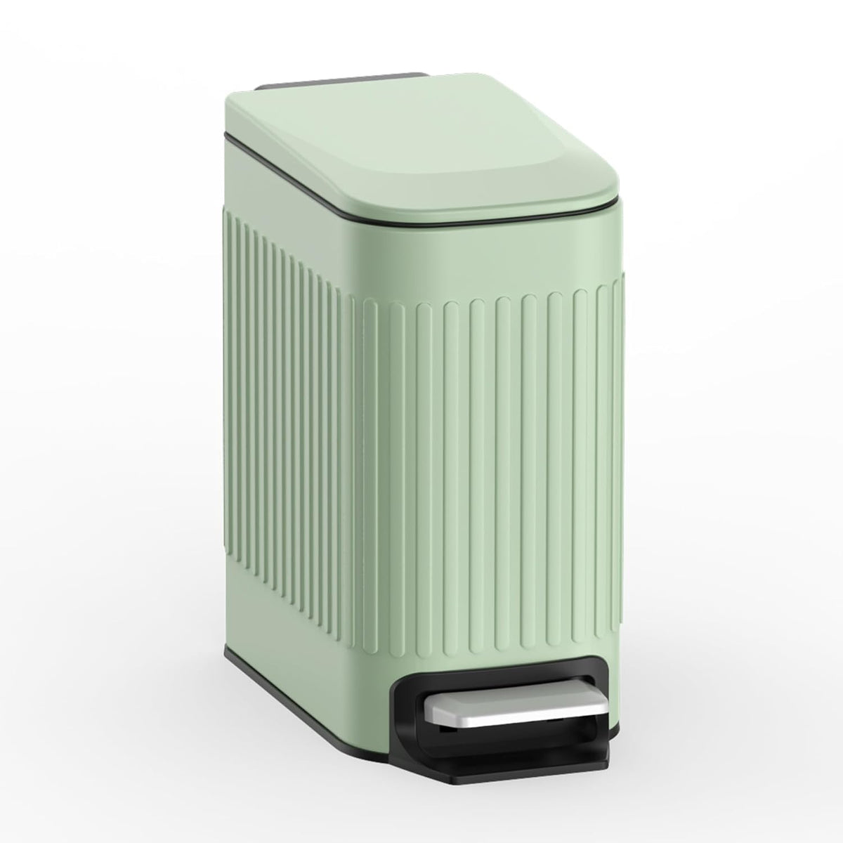 TrashAid Slim Bathroom Trash Can with Lid Soft Close, 6 Liter/1.6 Gallon Stainless Steel Small