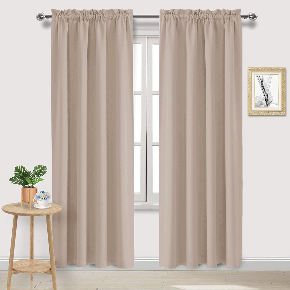 DWCN Blackout Curtains for Living Room Thermal Insulated, Energy Saving & Noise Reducing Bedroom