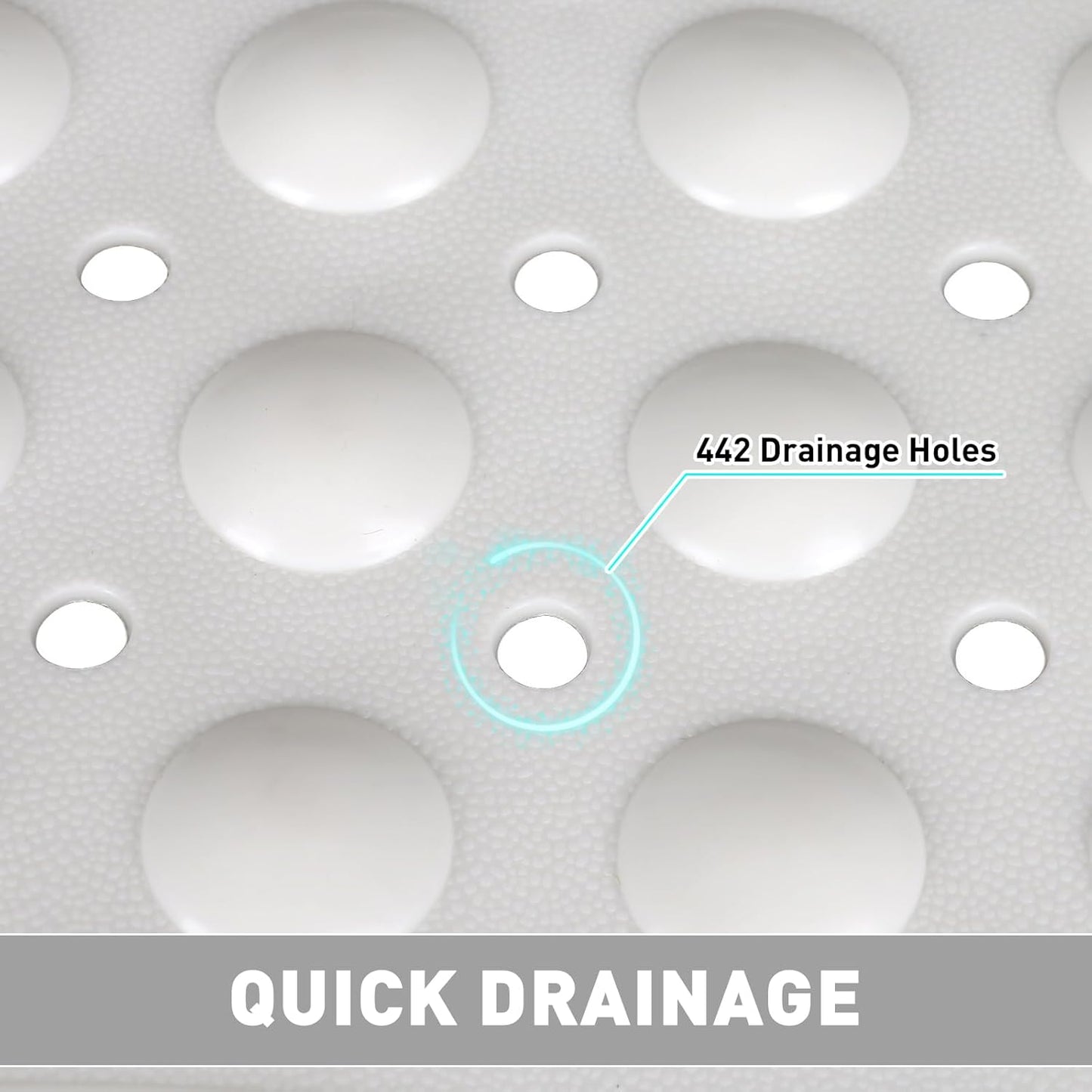 Shower Mat Non Slip: 47.2 x 31.5 Inch Extra Large TPE Shower Mats for Inside Shower - Anti Slip