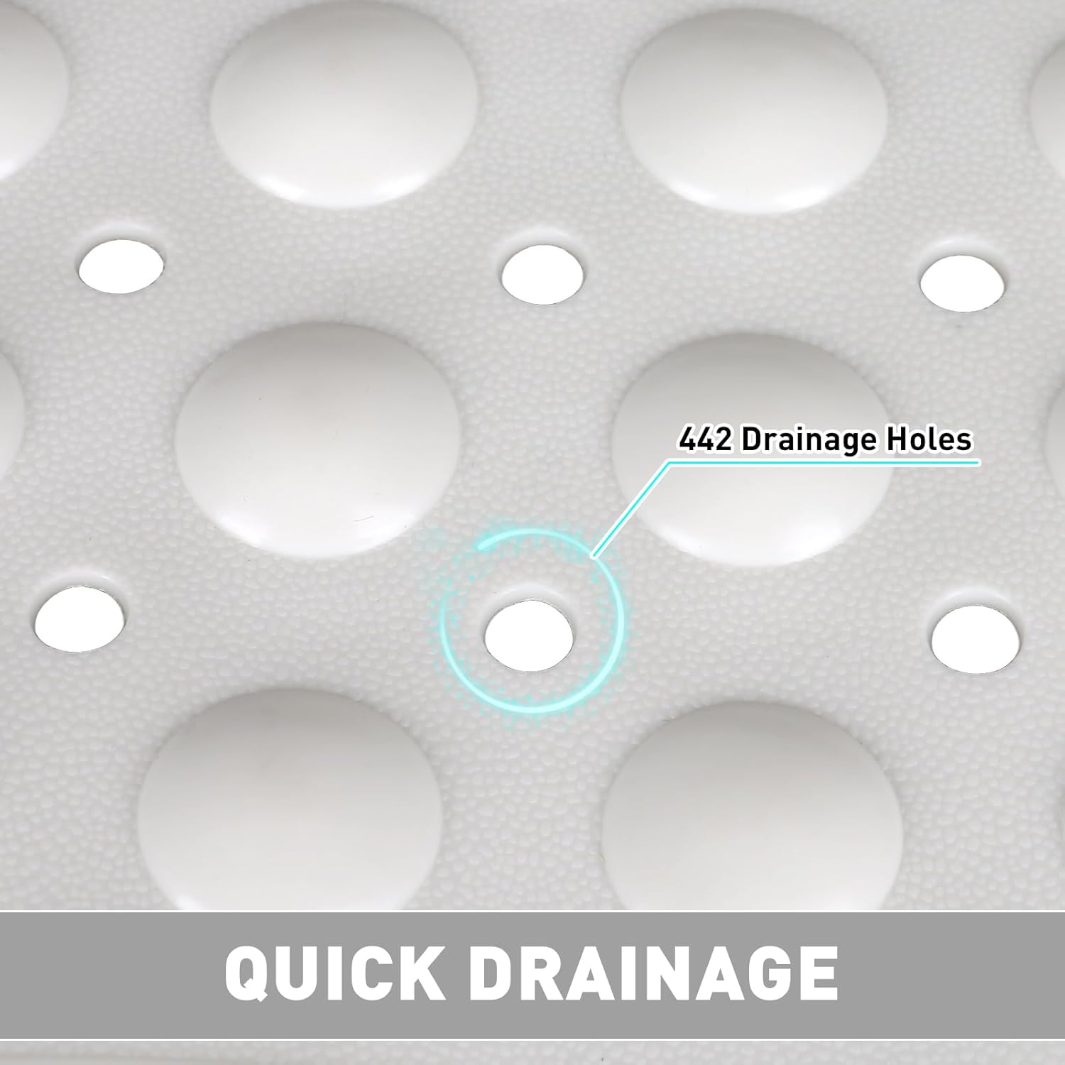 Shower Mat Non Slip: 47.2 x 31.5 Inch Extra Large TPE Shower Mats for Inside Shower - Anti Slip