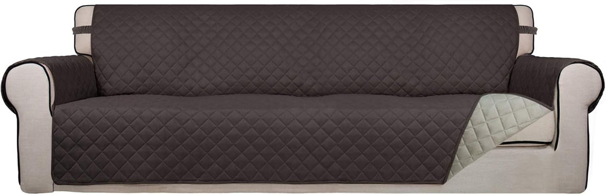 PureFit Reversible Quilted Sofa Cover, Water Resistant Slipcover Furniture Protector, Washable