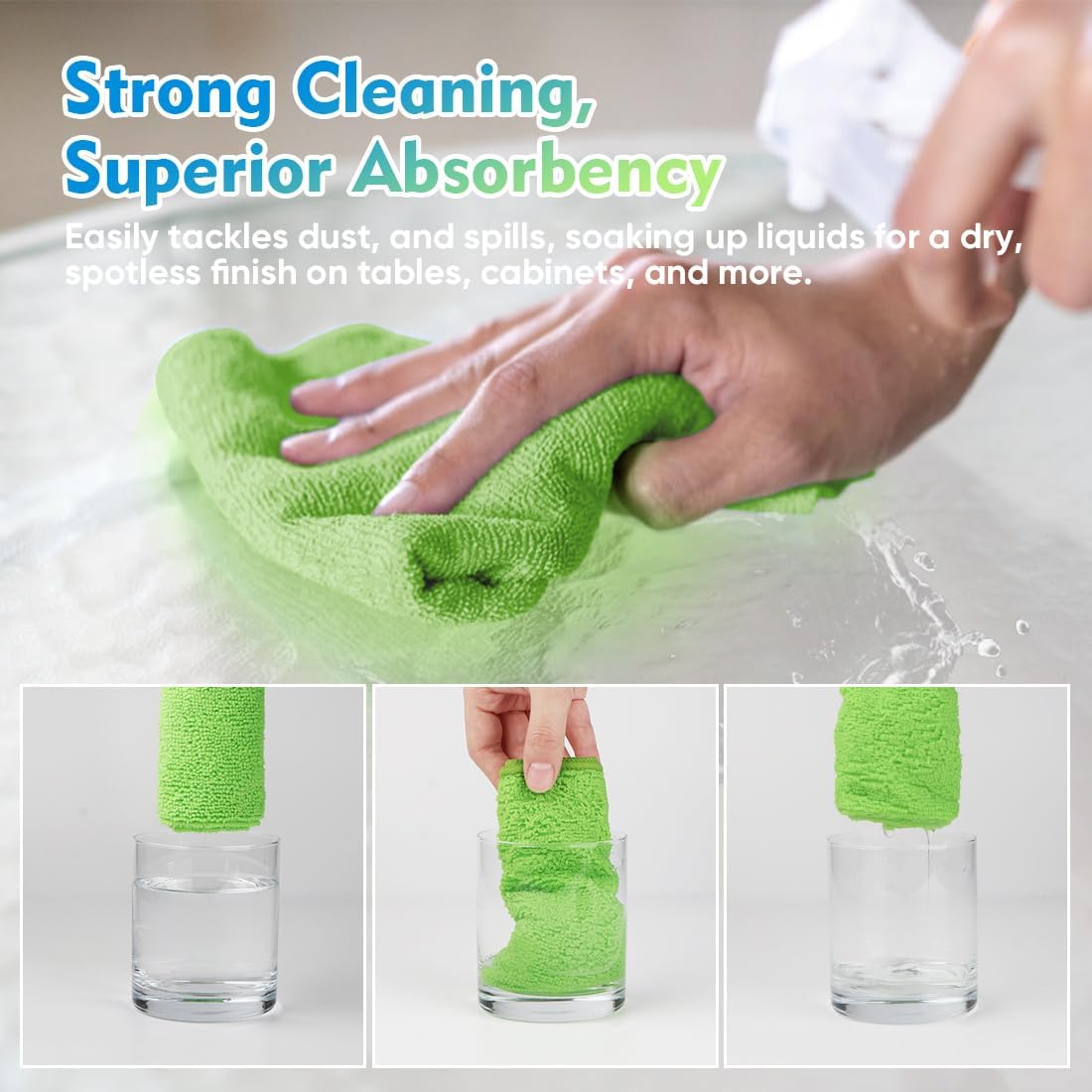 HOMEXCEL Microfiber Cleaning Cloth 20 Pack 11.5 x 11.5 Inch Microfiber Towels for Cars Ultra