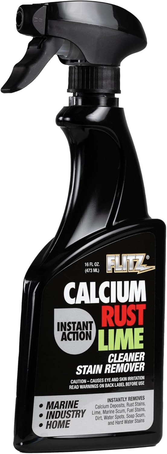 Flitz Calcium, Rust, & Lime Remover - 16oz Bottle of USA-Made Limescale Remover for Toilets