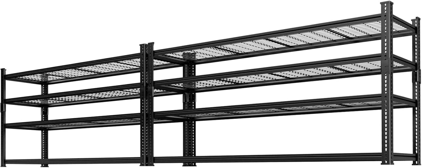 Storage Shelves Heavy Duty 2 PCS, 60"L x 24"W x 60"H Garage Wire Shelving Unit Loads 2640LBS