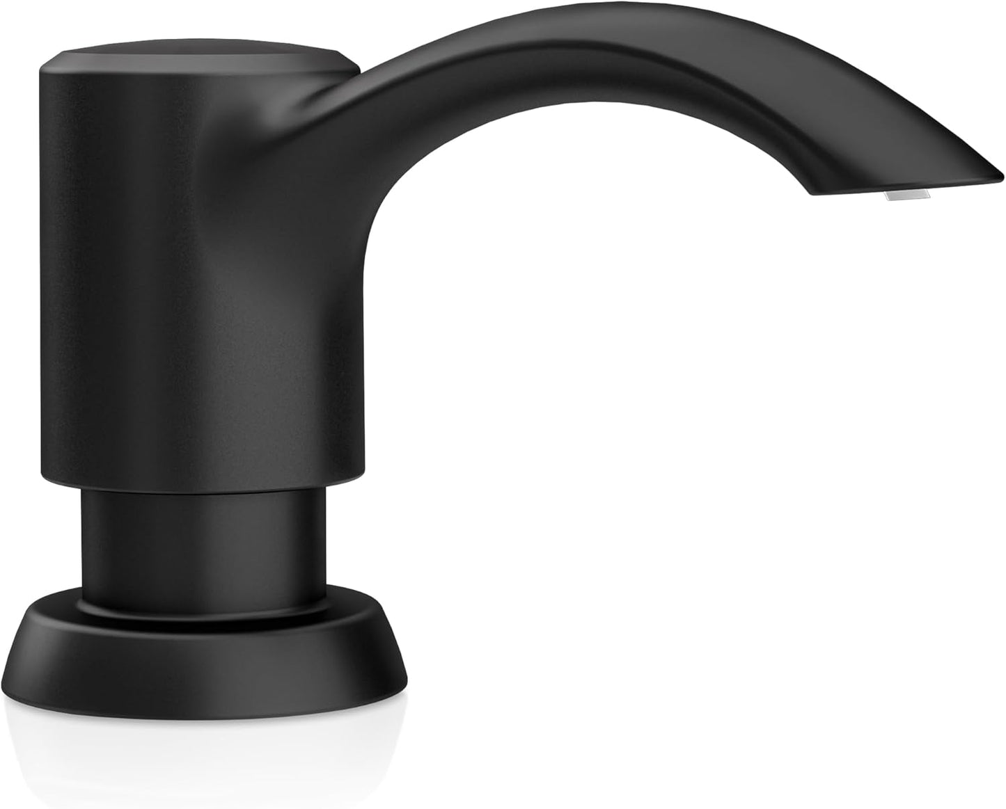 SAMODRA Built in Kitchen Sink Soap Dispenser (Matte Black) with 12 oz Large PET Lotion Bottle