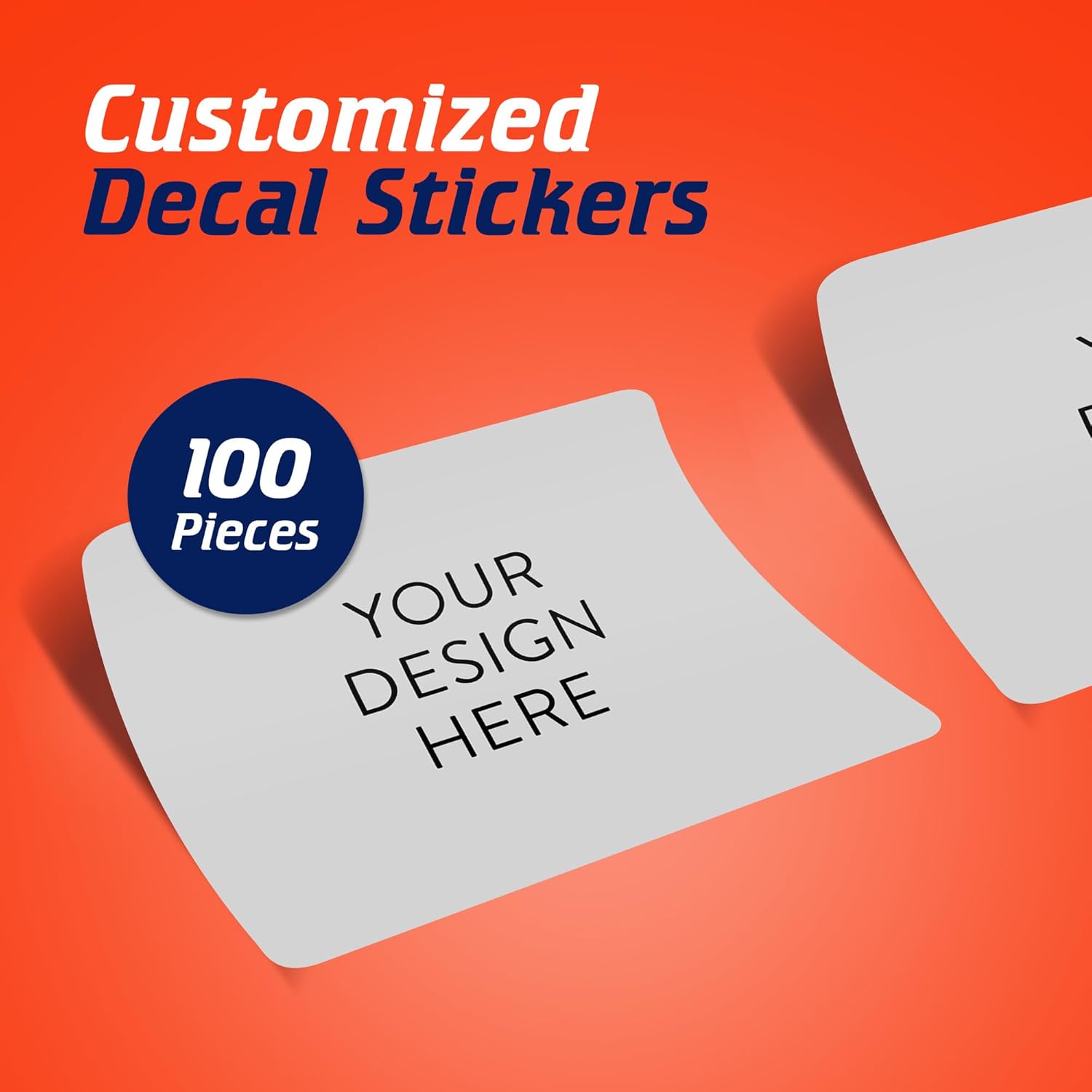 100 Custom Vinyl Stickers - Upload Your own Image, Text, Design, Logo - Personalized Logo Labels