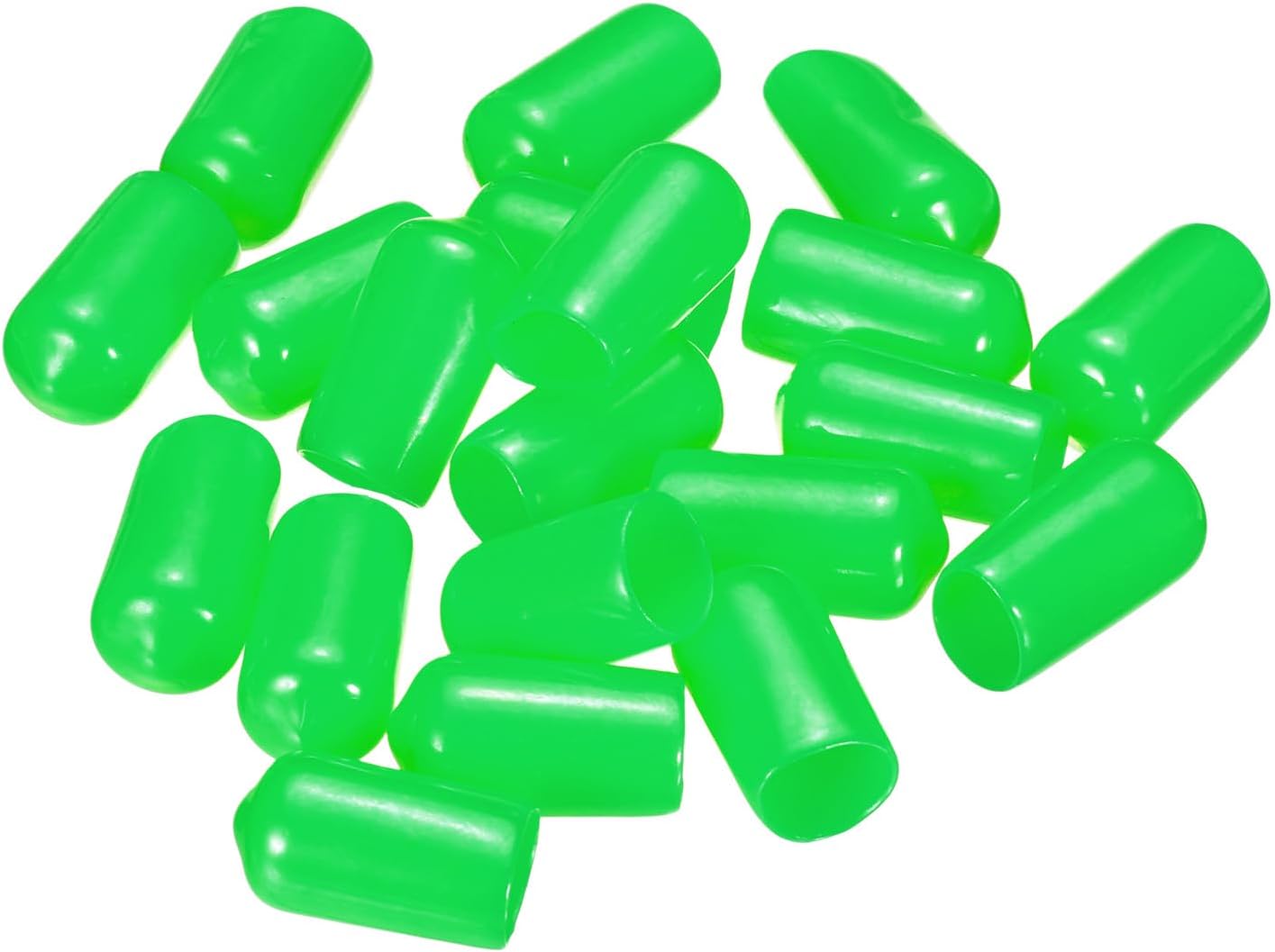 uxcell 20pcs Rubber End Caps 10mm(3/8") ID Vinyl PVC Round Tube Bolt Cap Cover Screw Thread