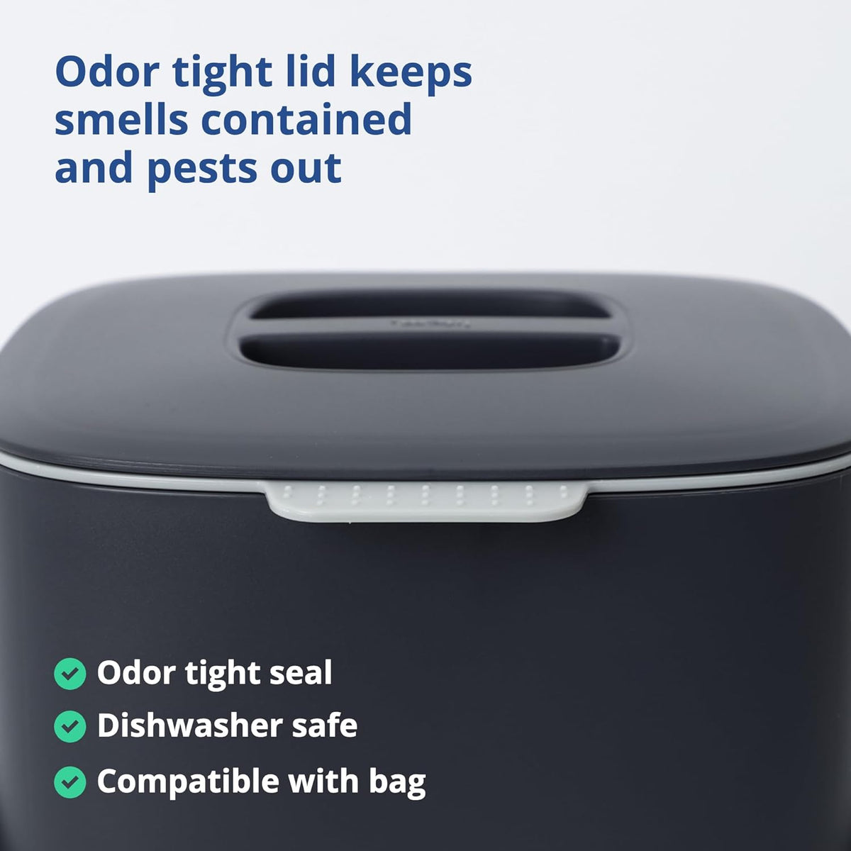 Blue Ginkgo Kitchen Compost Bin [2.6L / 0.69 GAL] – Filter-Free, Odor-Tight Countertop Food Waste
