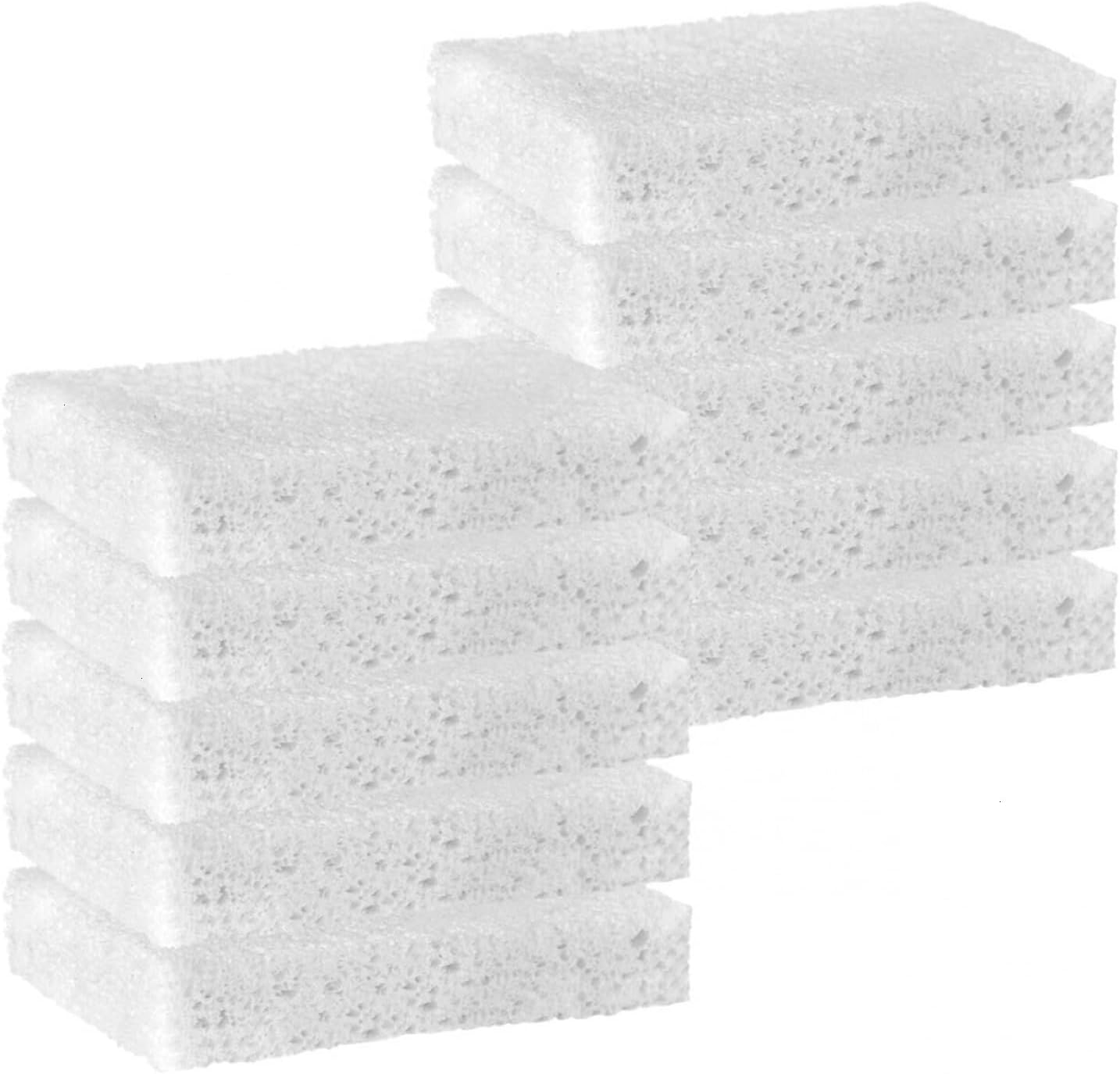 YoleShy White Sponges Kitchen 10 Pack Natural Compressed Cellulose Sponges for Dishes Non Scratch