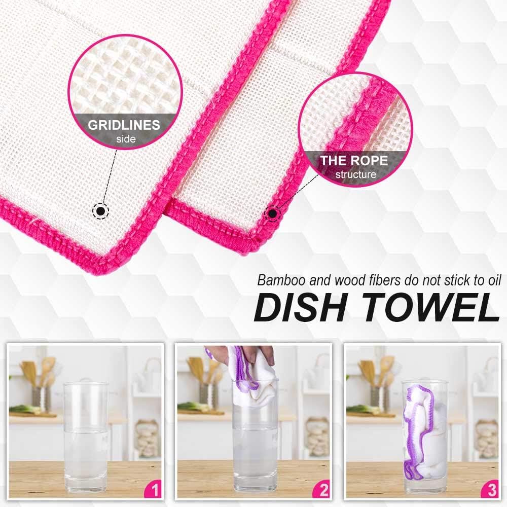 10-Piece Kitchen Dish Cloths Set, Reusable and Highly Absorbent Dishcloth Towels for Kitchens
