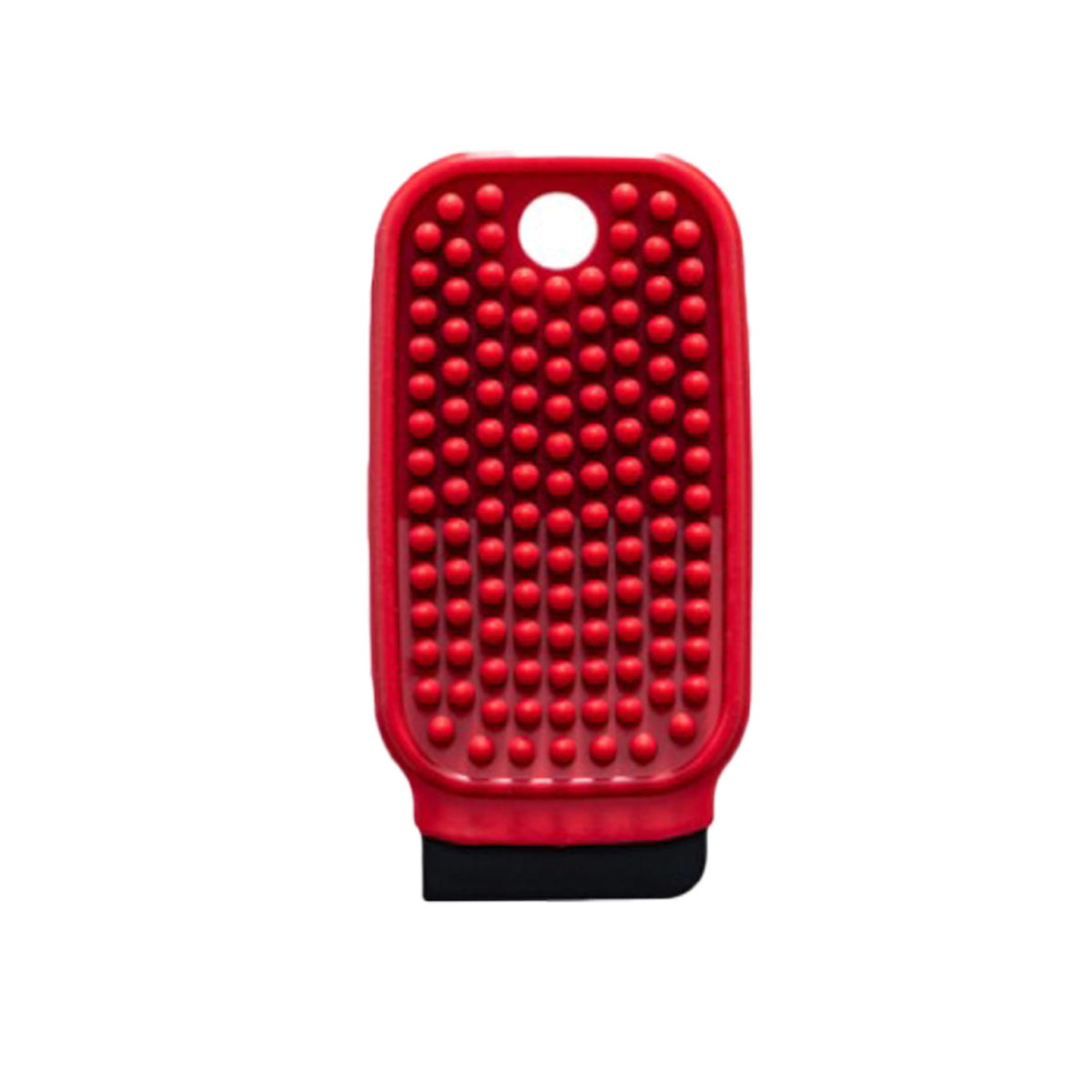 Red 3-in-1 silicone dish scrubber with scraper – view 8