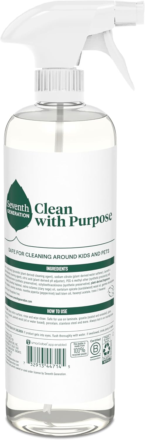 Seventh Generation All Purpose Cleaner, Degreasing Formula, Fresh Morning Meadow Scent, 23 oz (Pack