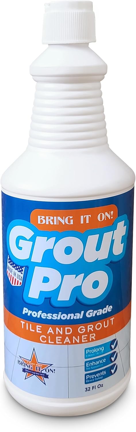 Bring It On Grout Pro Tile and Grout Cleaner – 32fl oz Grout Cleaner for Shower Tile – Deep