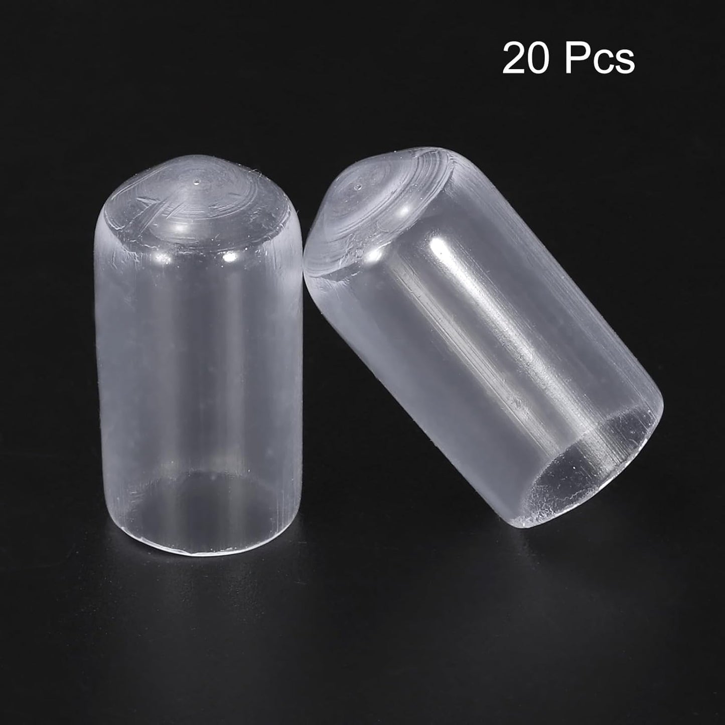 uxcell 20pcs Rubber End Caps 8mm(5/16") ID Vinyl PVC Round Tube Bolt Cap Cover Screw Thread