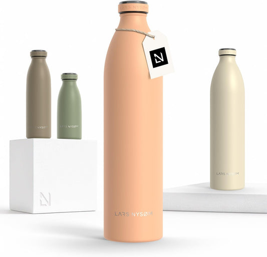 LARS NYSØM Stainless Steel Insulated XL Water Bottle 12oz 17oz 25oz 34oz 51oz | Insulated Thermo